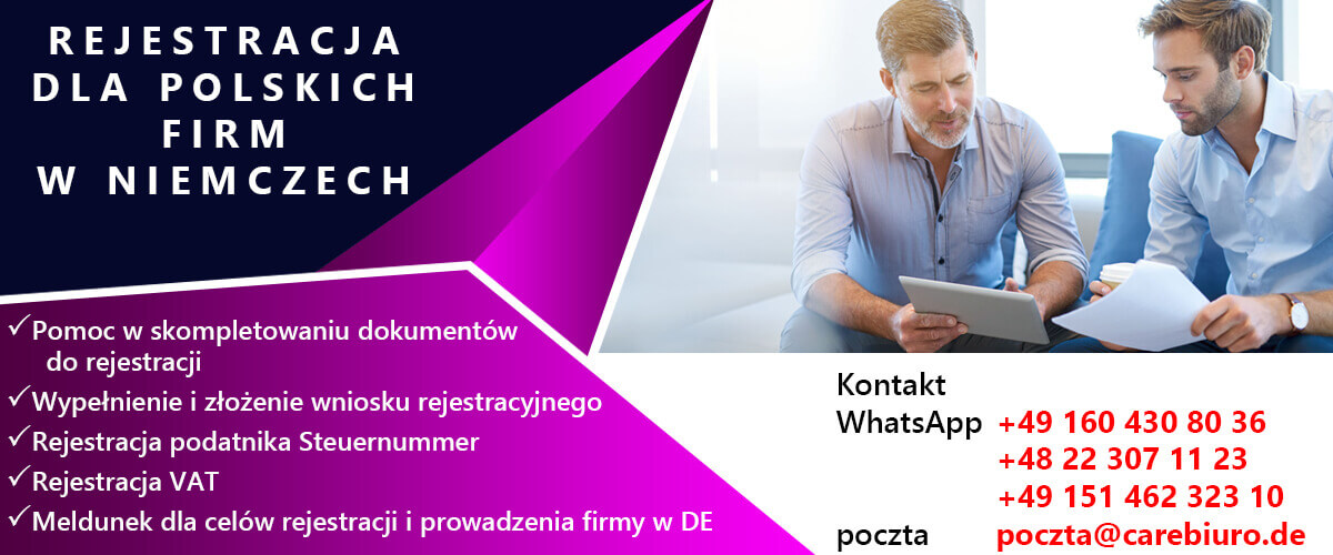 rejestracja firmy w Niemczech